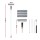 Giantz 136cm Extendable Window Cleaner with Spray Tank 3 Microfibre Pads 30cm Squeegee for Home Car Mirrors