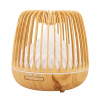 Devanti Aroma Diffuser, Light Wood Grain, 500ml, Ultrasonic 4-in-1 Humidifier, Purifier, Night Light, Remote Control