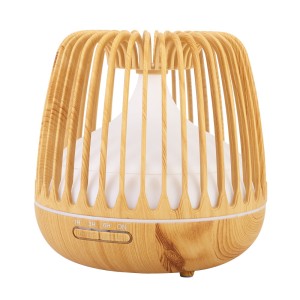 Devanti Aroma Diffuser, Light Wood Grain, 500ml, Ultrasonic 4-in-1 Humidifier, Purifier, Night Light, Remote Control