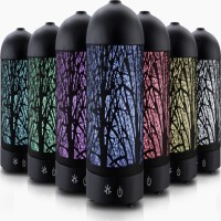 Devanti Ultrasonic Aroma Diffuser, Iron Art, 160ml, Black - 4-in-1 Humidifier, Purifier, Night Light, Aromatherapy