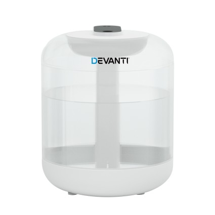 Devanti Ultrasonic Aroma Diffuser, ABS Plastic, 1L, White – Aromatherapy, Humidifier, Purifier, Night Light