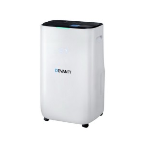 Devanti 20L Dehumidifier Air Purifier, White – 3-in-1 Dehumidifier, Fan & Clothes Dryer with 6.5L Tank & Timer