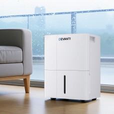 Devanti 30L/Day Dehumidifier Home Air Dryer with 4.7L Tank, 4 Modes, Sleep Timer, Quiet Operation, Portable, White ABS