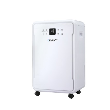 Devanti 50L/Day Dehumidifier Air Dryer, 8.5L Tank, Touch Control, Laundry Mode, ABS, Quiet, Large Room Moisture Removal