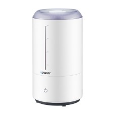 Devanti 4L Ultrasonic Humidifier and Aroma Diffuser Top Fill 250ml/hr Quiet Bedroom 360° Nozzle White