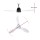 Devanti 48 Inch White Ceiling Fan with DC Motor, 5 Speeds, Remote Control, Built-in LED Light, Timer & Reverse Cycle