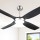 Devanti 52 Inch Black Ceiling Fan with DC Motor, 4 Blades, Remote, LED Light, Reversible Airflow & Timer