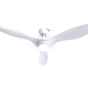 Devanti 52'' White Ceiling Fan with DC Motor, LED Light, Remote Control, 6 Speeds, Quiet Operation, Energy Efficient