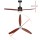Devanti 52" Ceiling Fan with AC Motor, 3 Wooden Blades, LED Light, Remote, 3 Speeds, Quiet, Indoor/Outdoor Use