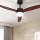 Devanti 52" Ceiling Fan with AC Motor, 3 Wooden Blades, LED Light, Remote, 3 Speeds, Quiet, Indoor/Outdoor Use