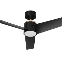 Devanti 52" Black Ceiling Fan with Quiet DC Motor, Remote, LED Light, 5 Speeds & Reverse Cycle for Indoor/Outdoor Use