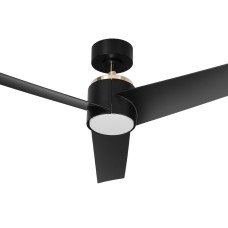 Devanti 52" Black Ceiling Fan with Quiet DC Motor, Remote, LED Light, 5 Speeds & Reverse Cycle for Indoor/Outdoor Use