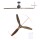 Devanti 52" Wooden Ceiling Fan, 3 Speeds, AC Motor, Remote Control, Dark Wood, Quiet, Energy-Efficient, Indoor/Outdoor