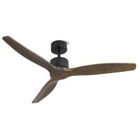 Devanti 52" Wooden Ceiling Fan, 3 Speeds, AC Motor, Remote Control, Dark Wood, Quiet, Energy-Efficient, Indoor/Outdoor