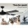 Devanti 52 Inch Ceiling Fan Black with Remote Control, 4 Wooden Blades, AC Motor, 3 Speeds, Reverse Mode, Timer