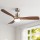 Devanti 52" Smart Ceiling Fan with Light Remote DC Motor Timber Blades Brown 52-inch 6 Speeds App Control
