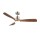 Devanti 52" Smart Ceiling Fan with Light Remote DC Motor Timber Blades Brown 52-inch 6 Speeds App Control