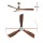 Devanti 52" Smart Ceiling Fan with Light Remote DC Motor Timber Blades Brown 52-inch 6 Speeds App Control