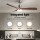 Devanti 52" Smart Ceiling Fan with Light Remote DC Motor Timber Blades Brown 52-inch 6 Speeds App Control