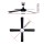 Devanti 52" Ceiling Fan with Light & Remote, AC Motor, 3 Speeds, Wooden Blades, LED Lighting, Black, Indoor/Outdoor