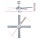 Devanti 52" Silver Ceiling Fan w/AC Motor, LED Light & Remote - 3 Speeds, Reverse Mode, Quiet Operation, 1-Year Warranty
