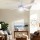 Devanti 52" Ceiling Fan with LED Light & Remote, AC Motor, Quiet Operation, 3 Speeds, Reverse Mode, White Finish