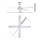 Devanti 52" Ceiling Fan with LED Light & Remote, AC Motor, Quiet Operation, 3 Speeds, Reverse Mode, White Finish