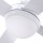 Devanti 52" Ceiling Fan with LED Light & Remote, AC Motor, Quiet Operation, 3 Speeds, Reverse Mode, White Finish