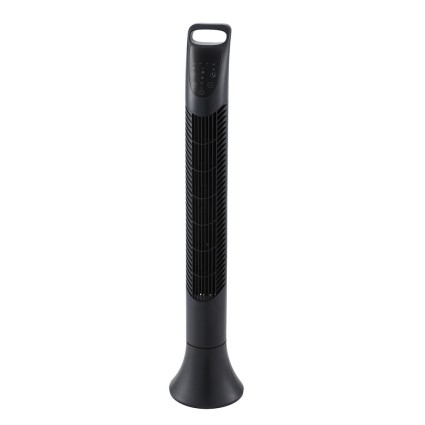 Devanti 91cm Oscillating Tower Fan with Remote, Touch Panel, 3 Speeds, 3 Modes, Timer, Overheat Protection, Black