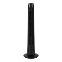 Devanti 93cm Tower Fan Oscillating 3 Speeds with Remote, Touch Panel, 7.5h Timer, Slim Black Design, 50W Power