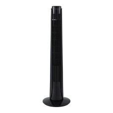 Devanti 93cm Tower Fan Oscillating 3 Speeds with Remote, Touch Panel, 7.5h Timer, Slim Black Design, 50W Power