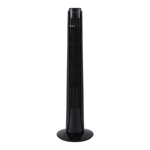 Devanti 93cm Tower Fan Oscillating 3 Speeds with Remote, Touch Panel, 7.5h Timer, Slim Black Design, 50W Power