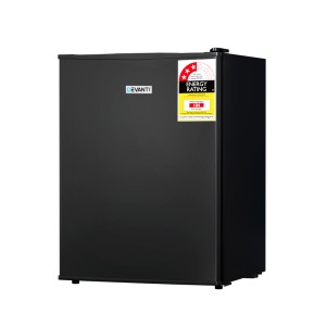 Devanti 70L Black Bar Fridge - Portable, Energy-Efficient, Eco-Friendly with Chiller Compartment, 6 Temp Levels
