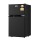 Devanti 80L Bar Fridge Mini Freezer, Black, Twin Temperature Zones, 6-Level Control, Energy Efficient, LED Light