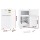 Devanti 80L Bar Fridge Mini Freezer White, Energy Efficient, Dual Zone, 6 Level Temp Control, LED, Crisper Drawer