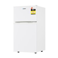Devanti 80L Bar Fridge Mini Freezer White, Energy Efficient, Dual Zone, 6 Level Temp Control, LED, Crisper Drawer