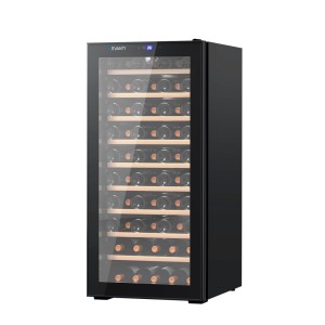 Devanti Wine Fridge Cooler, Metal, 66-Bottle Capacity, Black, 49.5x60x104cm, UV Glass, Digital Control, No-Frost