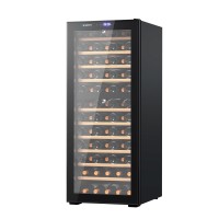 Devanti 80 Bottle Dual Zone Wine Fridge Cooler, Compressor, UV Glass Door, Digital Control, Black, No-Frost