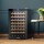 Devanti Wine Fridge Cooler, Wooden Shelves, 51-Bottle Capacity, Black, 56x49.5x83cm, UV-Resistant, Energy-Efficient