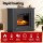 Devanti Electric Fireplace 2000W Black MDF Mantel with 3D Flame Effect, Remote Control, Timer & Thermostat