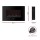 Devanti Electric Fireplace Heater, Metal & Tempered Glass, Black, 66cm x 44cm, 2000W, 3D Flame, Wall Mountable