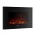 Devanti Electric Fireplace Heater, Metal & Tempered Glass, Black, 66cm x 44cm, 2000W, 3D Flame, Wall Mountable