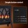 Devanti 2000W Freestanding Electric Fireplace Stove with 3D LED Flame Effect Adjustable Thermostat Two Heat Settings