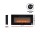 Devanti Electric Fireplace Insert 3D Flame Wall Mounted Recessed 1800W Remote Control 92cm Black 220-240V