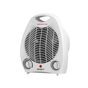 Devanti Electric Fan Heater, ABS Plastic, 21x13.5x27cm, White, 2000W, Rapid Heat-Up, Safe & Portable Winter Solution