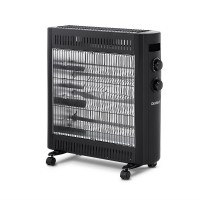 Devanti Infrared Heater, Quartz Elements, Black, 53x21x65cm, Portable & Eco-Friendly Radiant Heating Solution