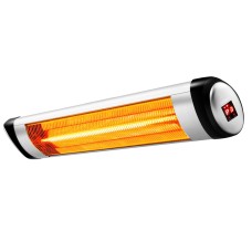 Devanti Radiant Heater, Aluminium, 66cm, Black/Silver - 1500W Electric Strip Heater, Indoor/Outdoor, Remote-Controlled