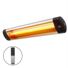Devanti Electric Radiant Heater, Aluminium & Plastic, 105cm, Black/Silver, 3000W, Indoor/Outdoor, Remote Control