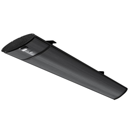 Devanti Electric Radiant Strip Heater 3200W - Black Anodised Aluminium, Indoor/Outdoor Use, Remote Control, IPX4 Rated