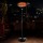 Devanti Electric Patio Heater, Steel, 50x50x180-211cm, Black – 2000W Infrared Halogen, Weatherproof, Eco-Friendly